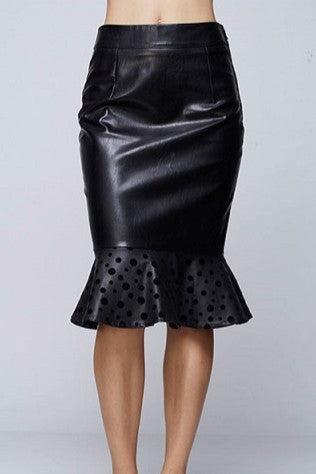 Faux Leather Peplum Skirt – Haus of Fash