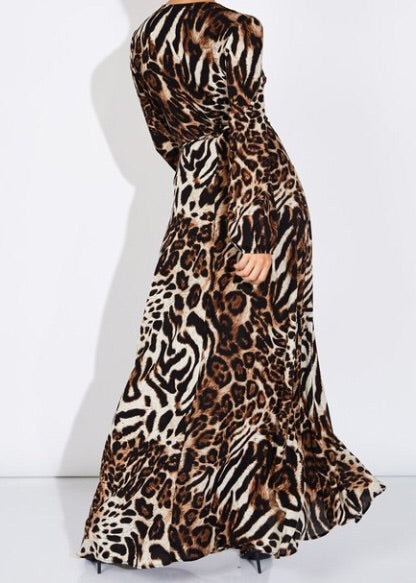 See Me MEOW Leopard Maxi Dress