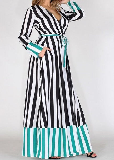 All of the Stripes Maxi Dress