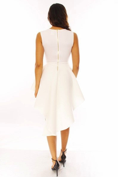 White Peplum Dress